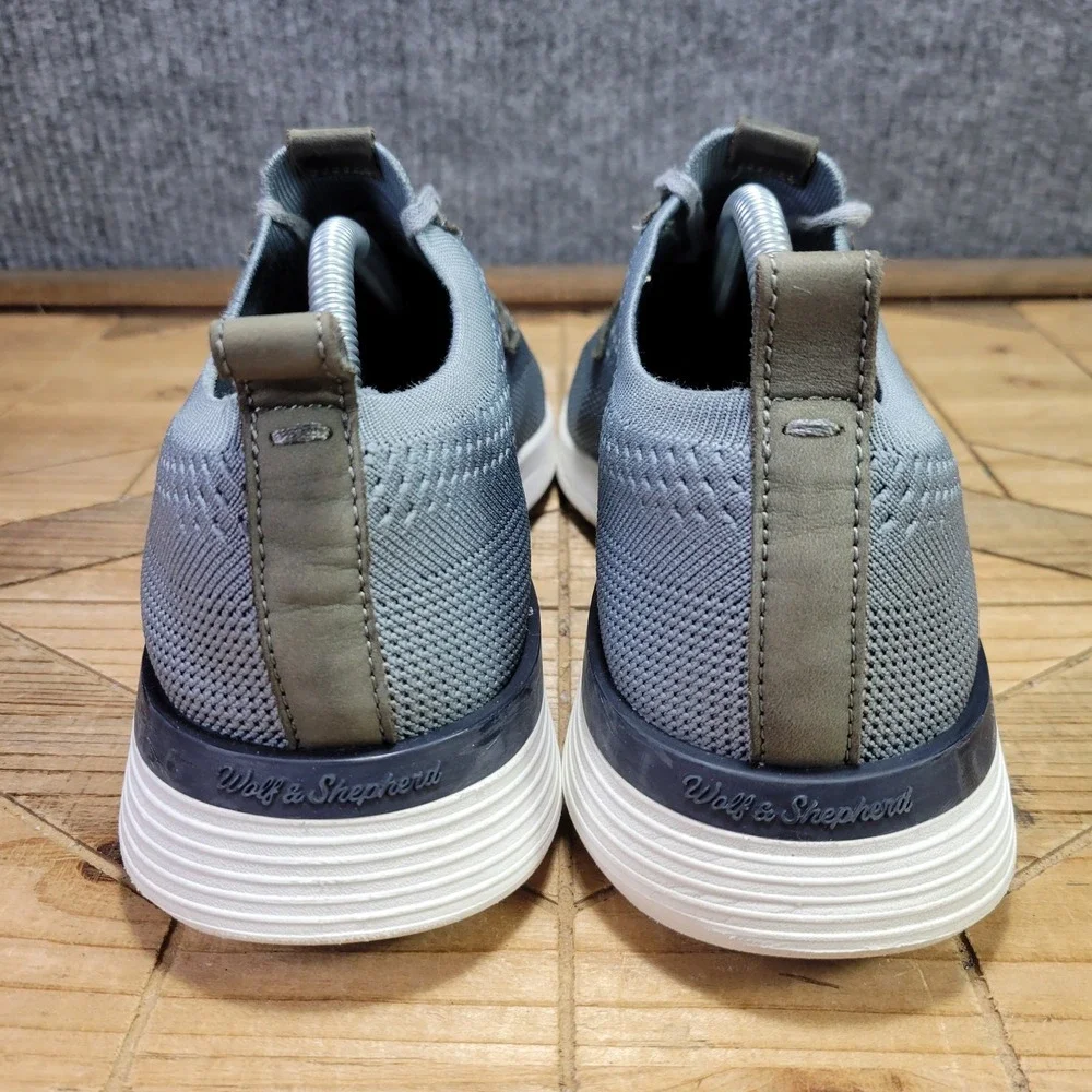Wolf & Shepherd Swiftknit Derby Shoes Men's 11 Gray White Knit Comfort Sneakers